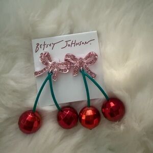 Betsey Johnson Cherry Earrings